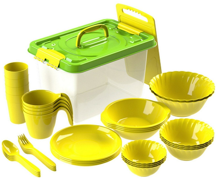 Набор посуды для пикника из 36 предметов на 4 персоны