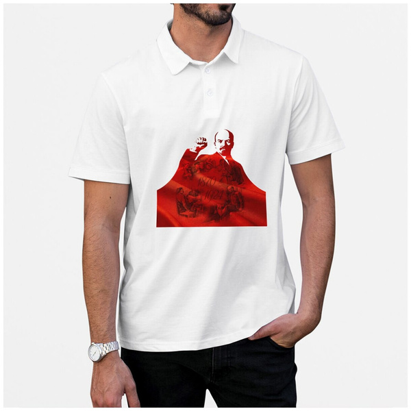 Рубашка-поло с изображением Ленина. СССР