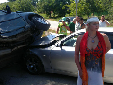 Врач скорой помощи сделал фото Анастасии Волочковой сразу после аварии