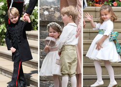 Самые милые фото Джорджа и Шарлотты на королевских (и не только) свадьбах
