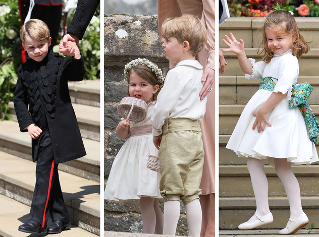 Самые милые фото Джорджа и Шарлотты на королевских (и не только) свадьбах