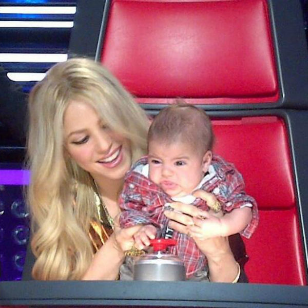 Шакира с сыном на шоу The Voice