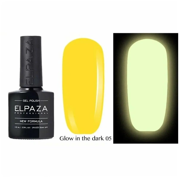 ELPAZA Гель-лак Glow in the Dark, 10 мл, 50 г