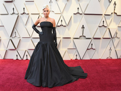 Недавно расставшаяся с женихом Леди Гага позировала на «Оскаре» в одиночестве