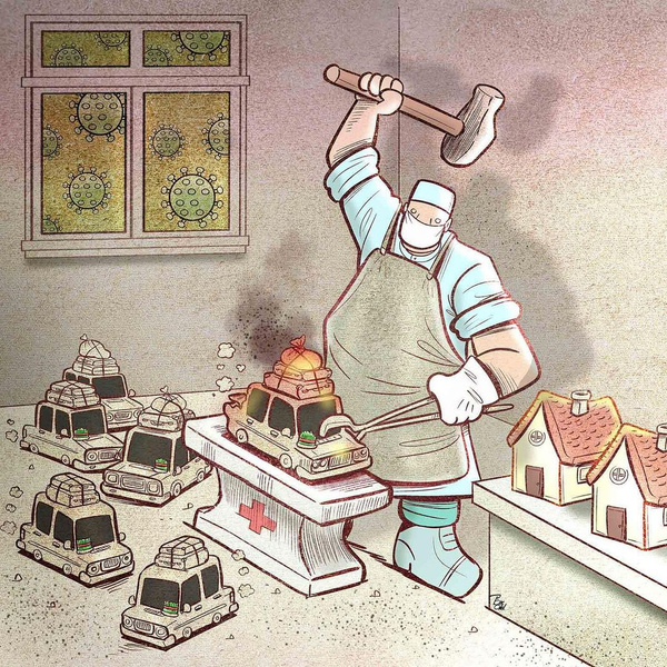 16 карикатур про коронавирус от иранского художника