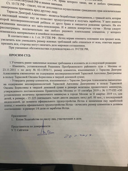 Адвокаты Дмитрия Тарасова сцепились, обвиняя друг друга в проигрыше алиментного дела