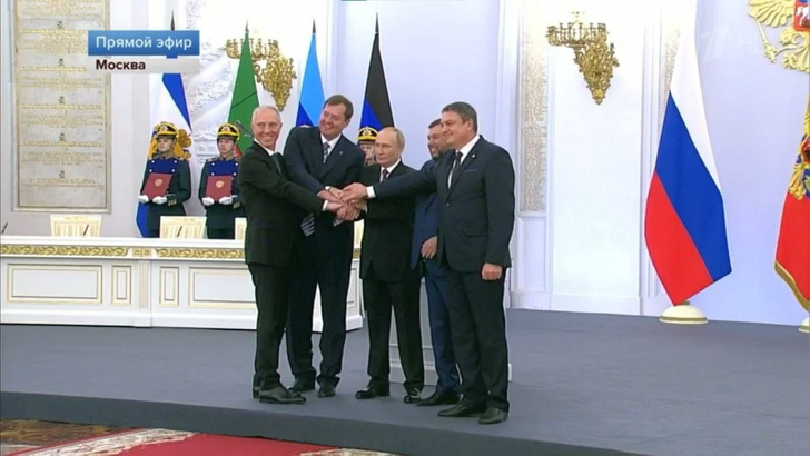 Полный текст обращения Путина на церемонии принятия ДНР, ЛНР, Херсонской и Запорожской областей