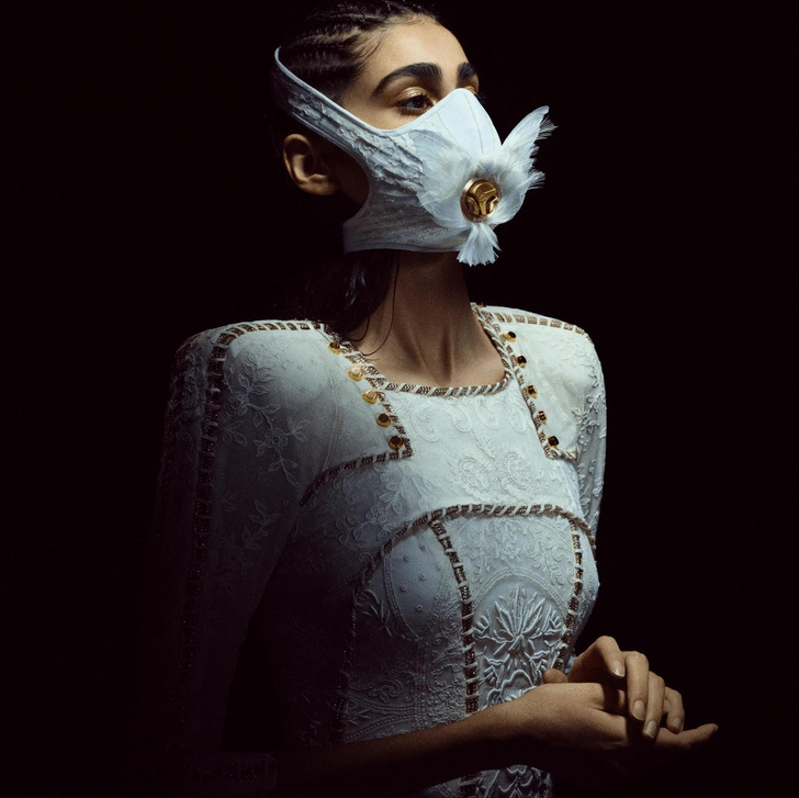 Свадебный #newlook: кутюрная защитная маска для невесты