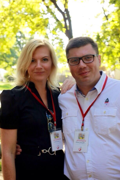 Организаторы акции Александр Петухов и Екатерина Горожанова
