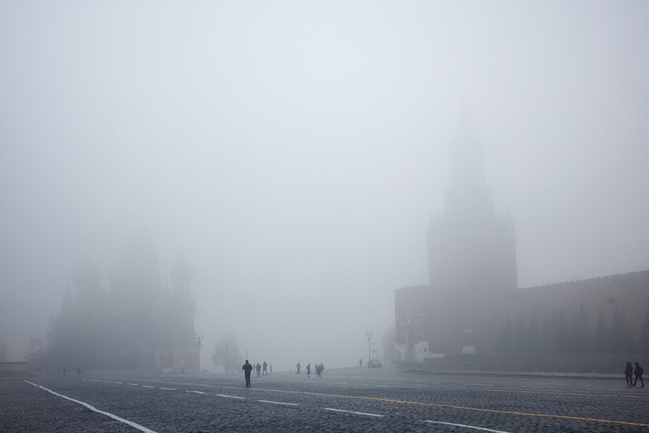 Галерея дня: густой туман в Москве
