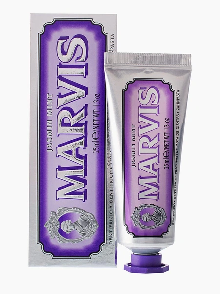 Зубная пастаЗубная паста «Мята и Жасмин» Marvis сочетает в себе отбеливающий эффект, стойкий мятный аромат и отличные очищающие свойства.Где купить: lamoda.ru
