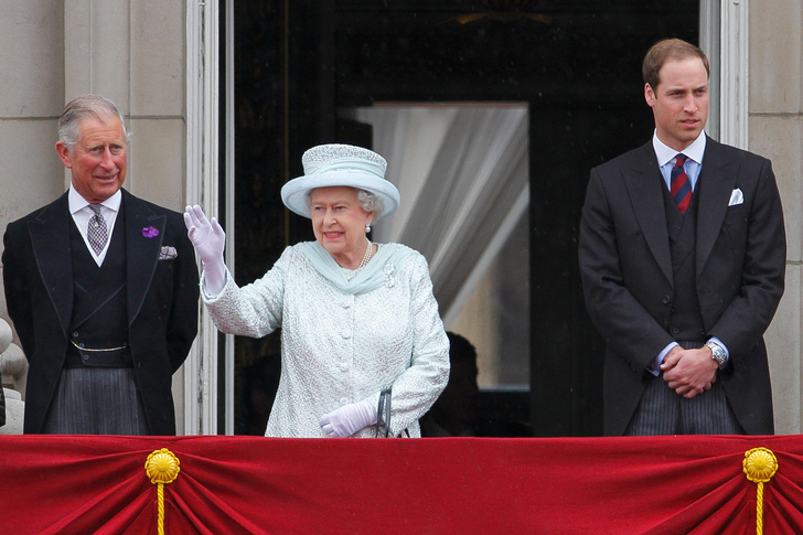 Принц Чарльз, Елизавета II и принц Уильям