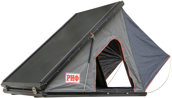 Палатка на крышу автомобиля РИФ Hard RT05-130, корпус алюминий, тент серый