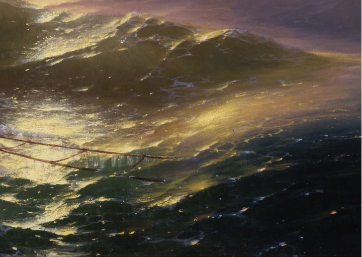 Эффект погружения: 6 деталей картины «Девятый вал» Ивана Айвазовского