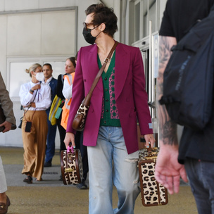 Будет что-то грандиозное: Гарри Стайлс прибыл в Венецию с леопардовыми чемоданами 🐆