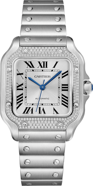 Новые часы Santon de Cartier с бриллиантовым безелем и возможностью быстро менять ремешки