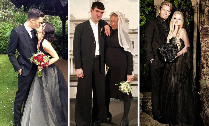 Против правил: звезды, которые вышли замуж в черных свадебных платьях