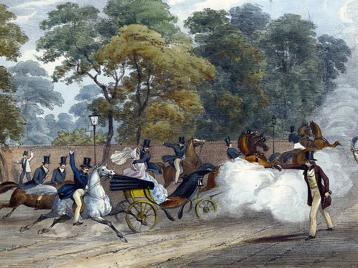Картина, изображающая первое покушение на королеву Викторию в 1840 году