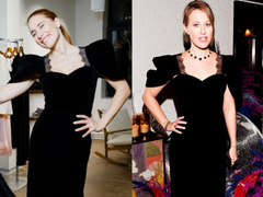 Ксения Собчак и Мария Кравцова появились на модном мероприятии в одинаковых платьях