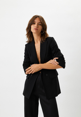 Пиджак Massimo Dutti, цвет: черный, RTLABP827801 — купить в интернет-магазине Lamoda