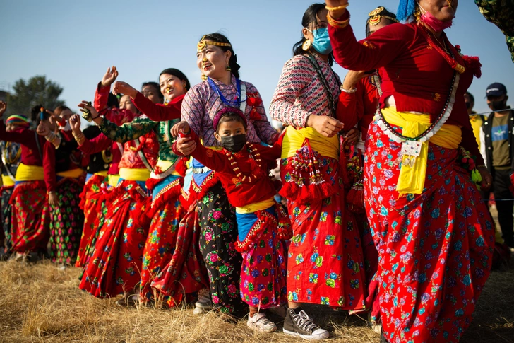 Фото дня: непальские пляски | Источник: Rojan Shrestha/NurPhoto via Getty Images