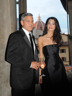Джордж Клуни и Амаль Аламуддин в Италии