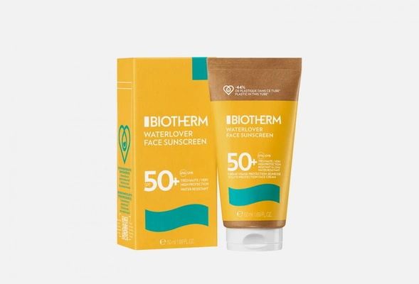 Солнцезащитный крем для лица с очень высокой степенью защиты SPF50+ Biotherm WATERLOVER FACE SUNSCREEN 