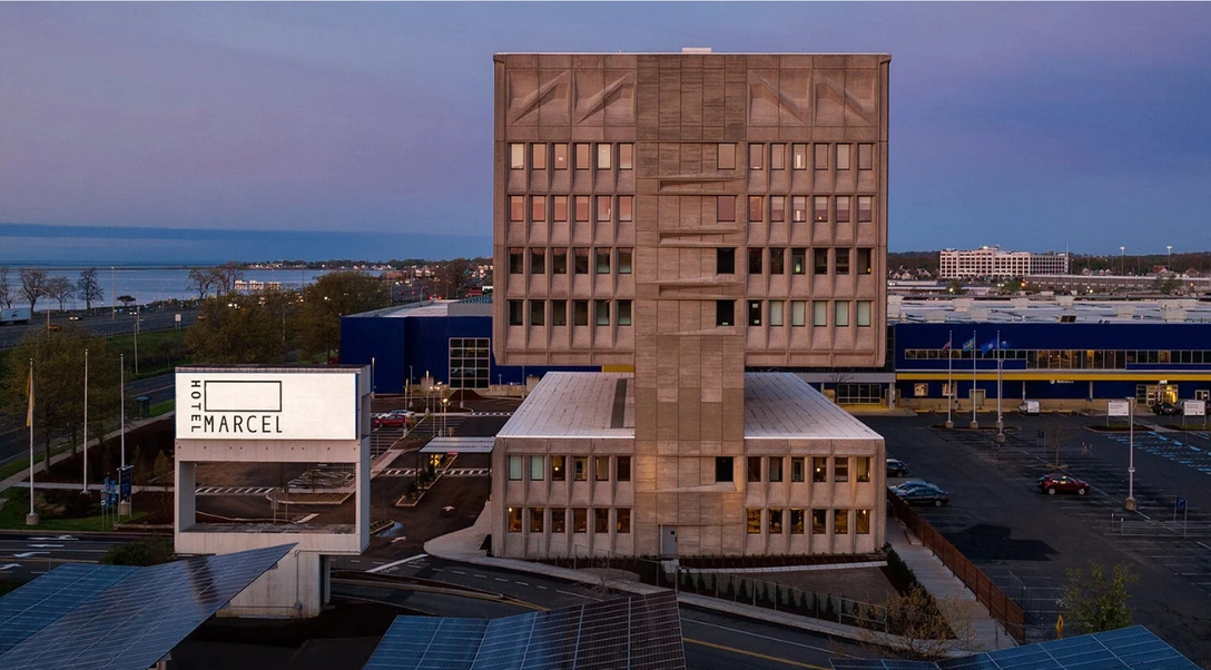 Отель Marcel — бруталистский памятник, восстановленный Becker+ Becker | Источник: Шеймус Пейн