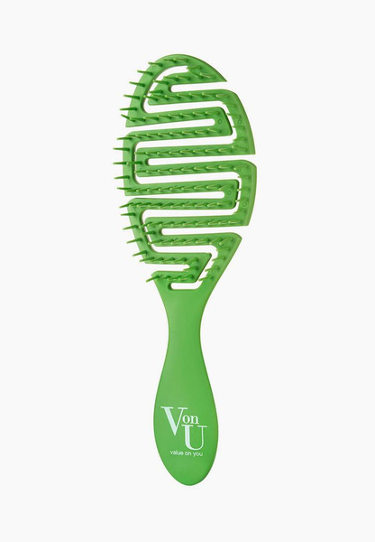 Расческа для распутывания волос Spin Brush Green, Von U