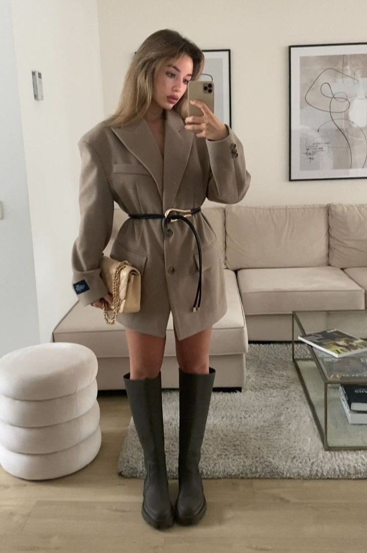 Как правильно носить сапоги трубы высокие - 85 фото