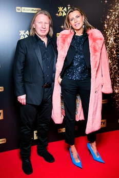 <p>Виктор и Татьяна Дробыш на премии «Жара Music Awards-2018»</p>