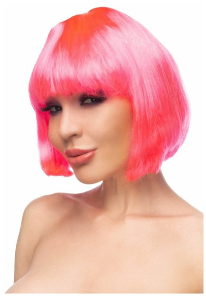 Ярко-розовый парик
