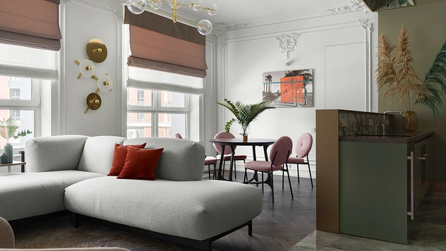Квартира в стиле современная классика 90 м² в Москве