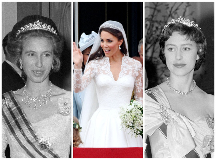 Тиара трех принцесс: какую диадему Кейт, Анна и Маргарет выбирали для своего первого выхода — она выглядит потрясающе