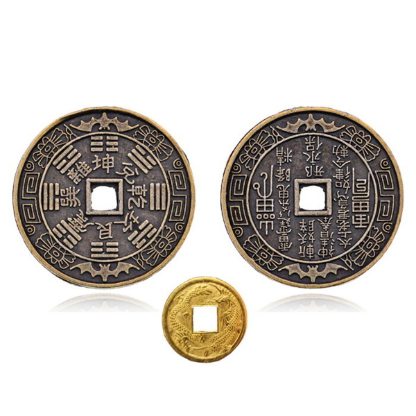 Монета сувенирная Китайская + монета «Денежный талисман»