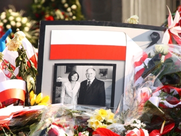 Лех Качиньский и его супруга Мария.