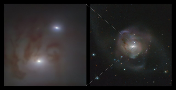 Найдена ближайшая к Земле пара сверхмассивных черных дыр