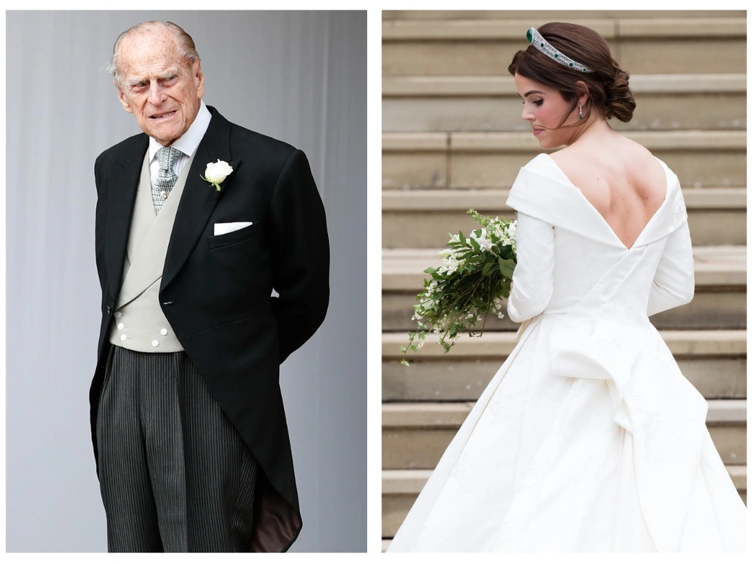 Принц Филипп на свадьбе своей внучки Евгении в Виндзоре, принцесса Евгения в день своей свадьбы, 12 октября 2018 | marieclaire.ru