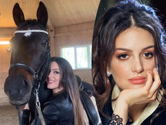 Спустя несколько месяцев после родов Оксана Воеводина решила заняться конным спортом
