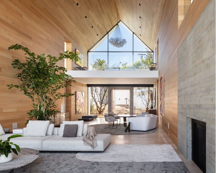 Современный дом с дизайнерской мебелью в Калифорнии
