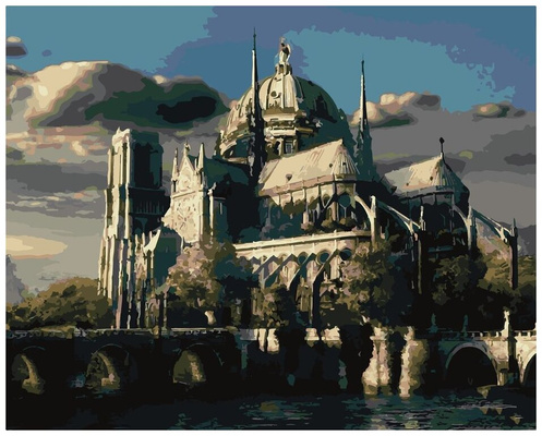 Картина по номерам «Старый дворец»