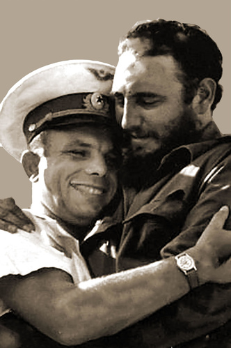 Юрий Гагарин и Фидель Кастро. Куба, июль 1961 г. 