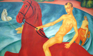 Богемная троица: история и 5 любопытных деталей картины «Купание красного коня» Кузьмы Петрова-Водкина