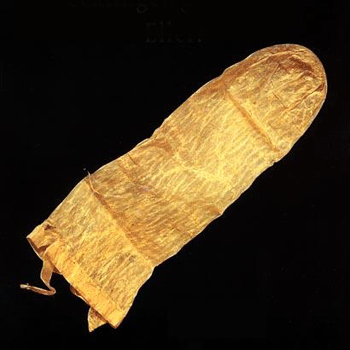 Один из первых презервативов в истории