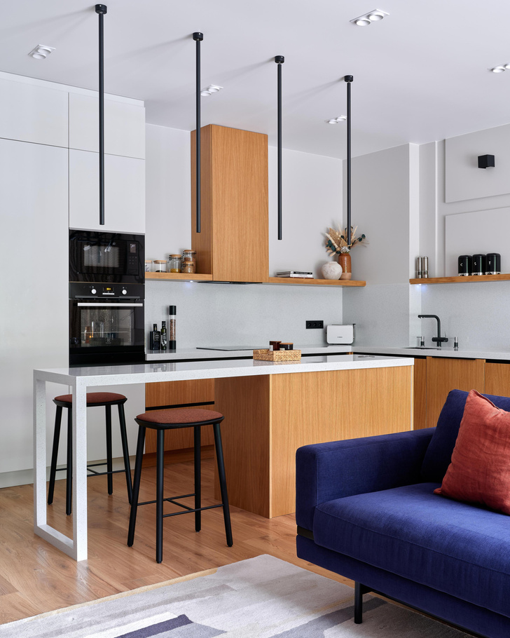 Квартира в Алма-Ате 180 м² с красивой мягкой зоной на кухне