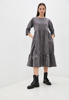Платье Vivostyle, цвет: серый, MP002XW09QQP — купить в интернет-магазине Lamoda