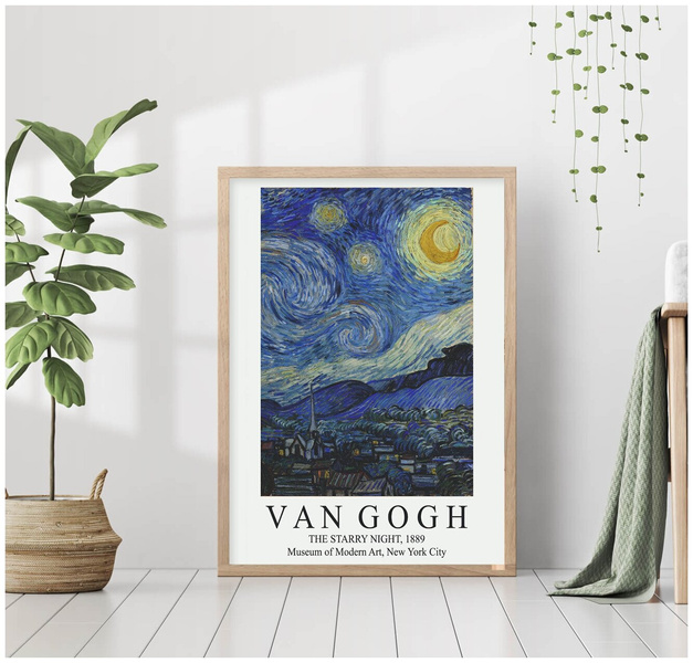 Постер без рамки «Ван Гог, Звездная ночь»
