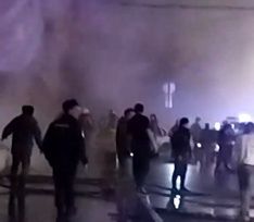 Крики, паника и давка: видео первых минут пожара в кафе «Полигон», где погибли 13 человек