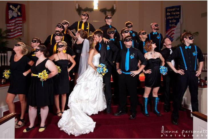 Свадьба в стиле Бэтмен фото