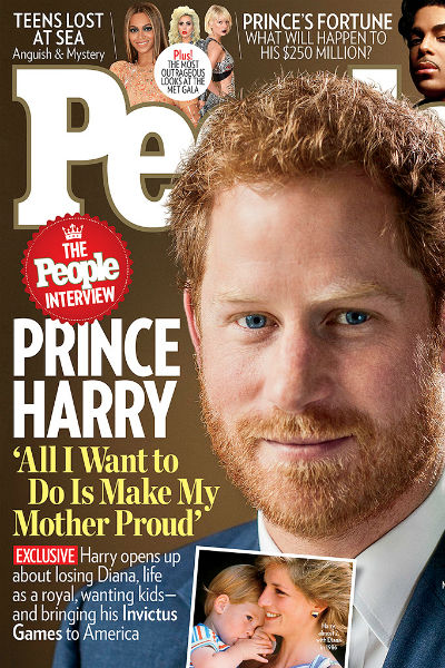 Принц Гарри на обложке журнала People